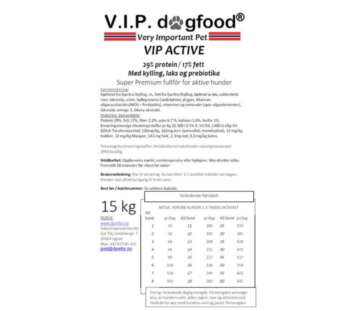 V.I.P ACTIVE 15kg