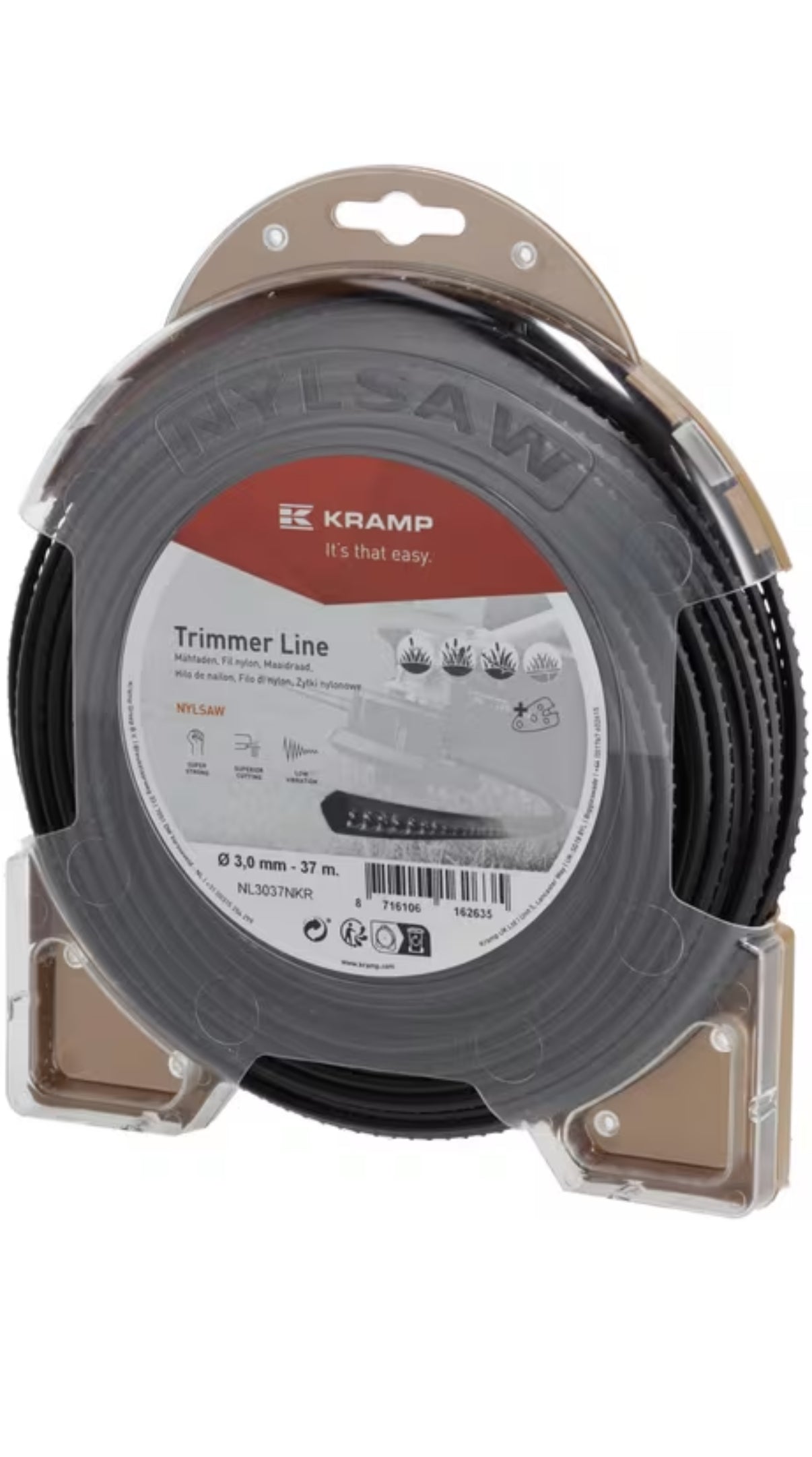 Trimmertråd på rull 3,0 mm x 37 m