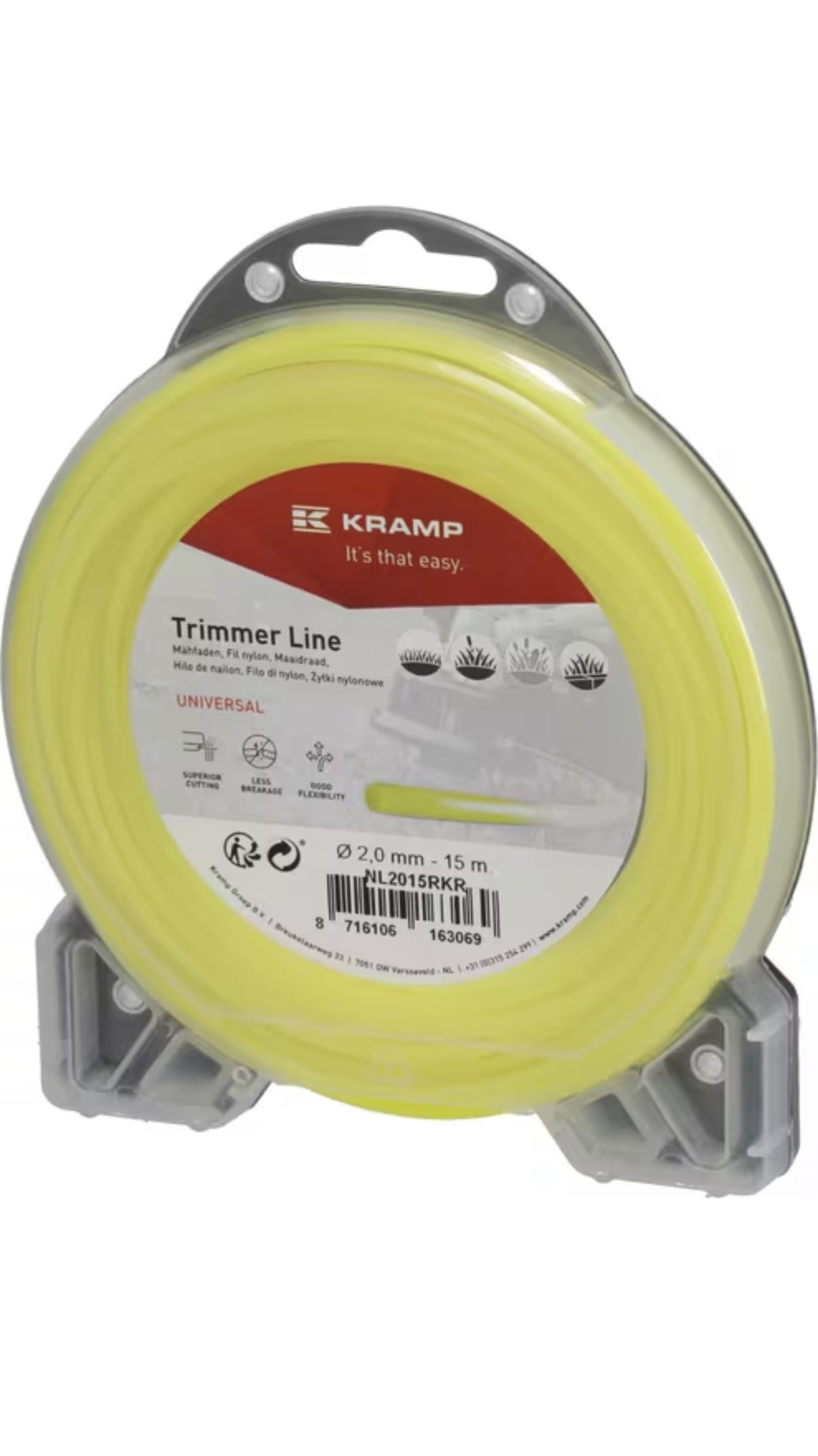 Trimmertråd rund, på rull 2,0 mm x 15 m