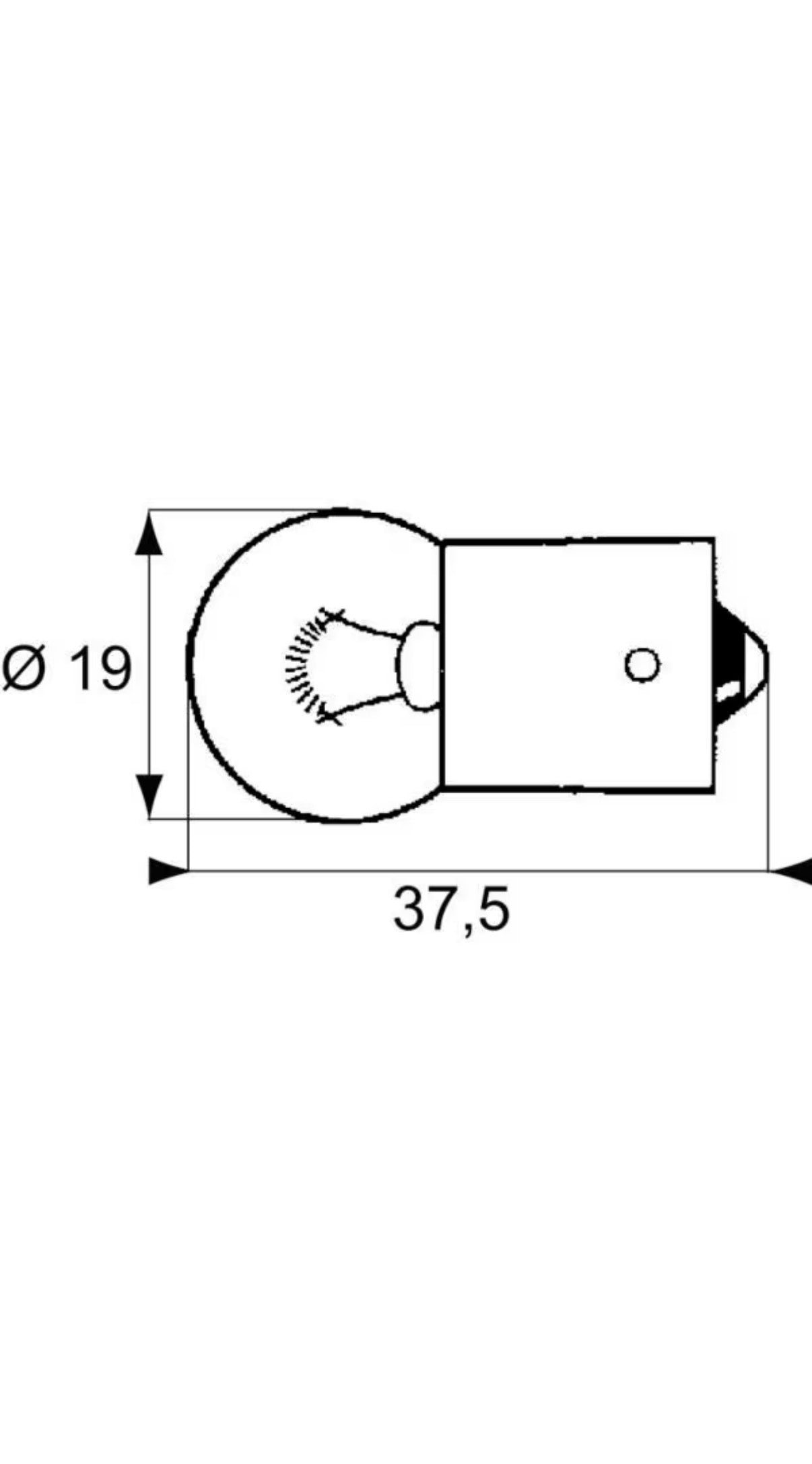 Lyspære R5W 12 V 5 W BA15s hvit Philips