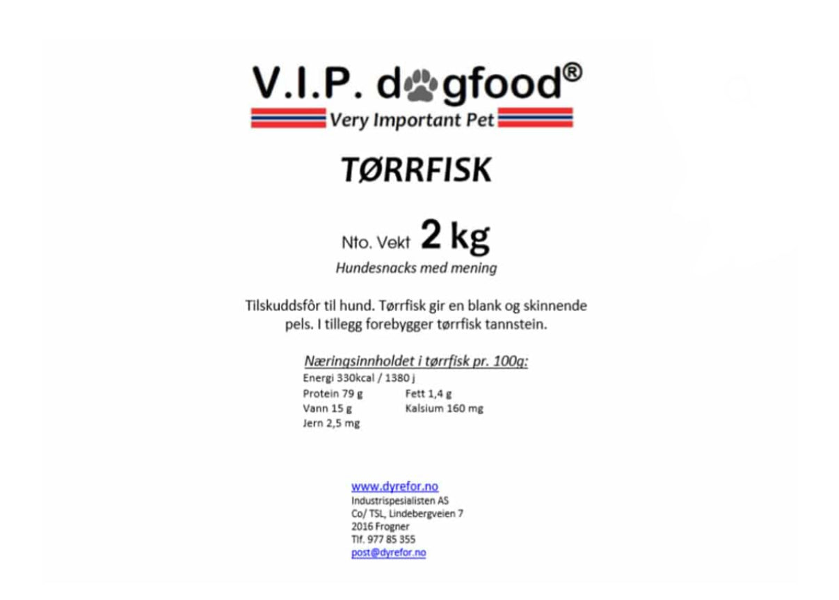 V.I.P tørrfisk 2 kg