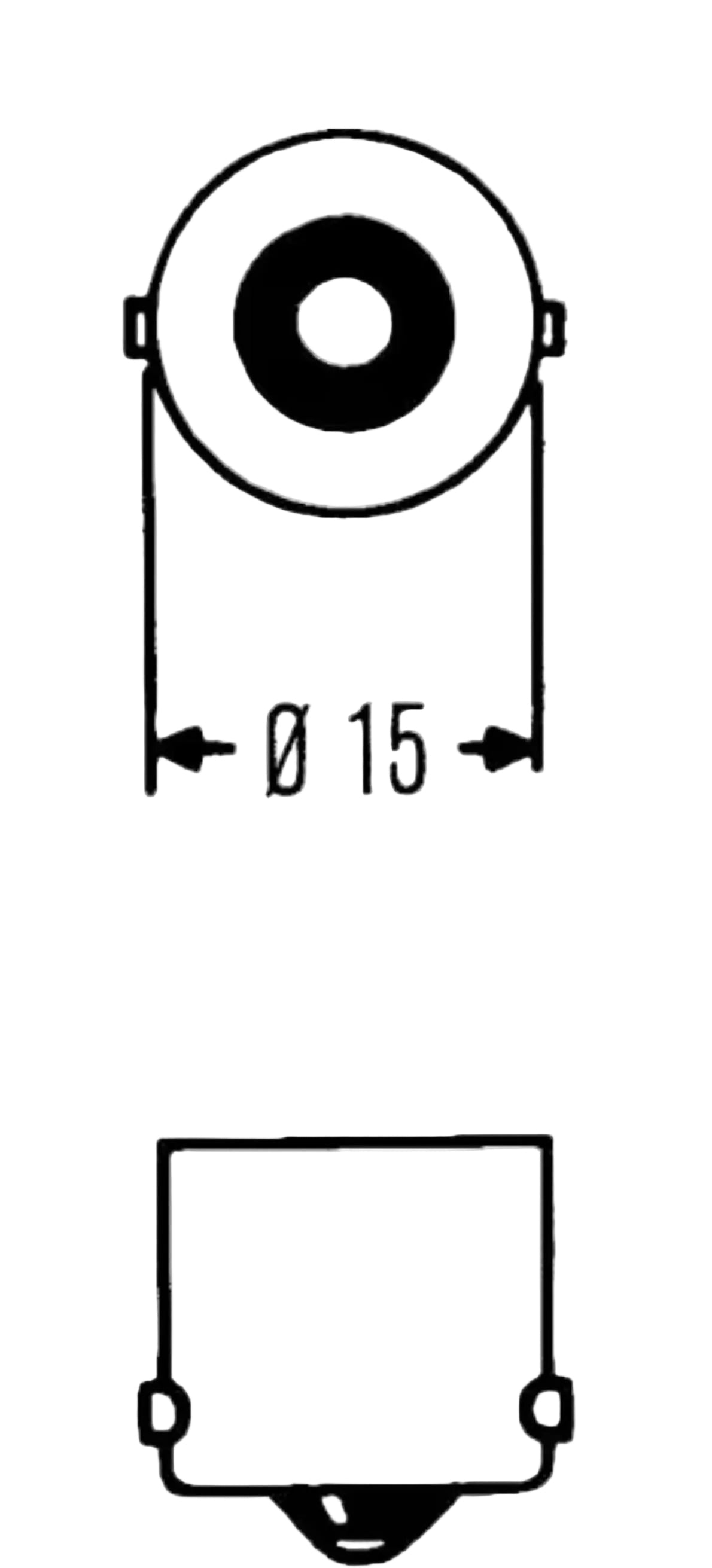 Lyspære R5W 12 V 5 W BA15s hvit Philips